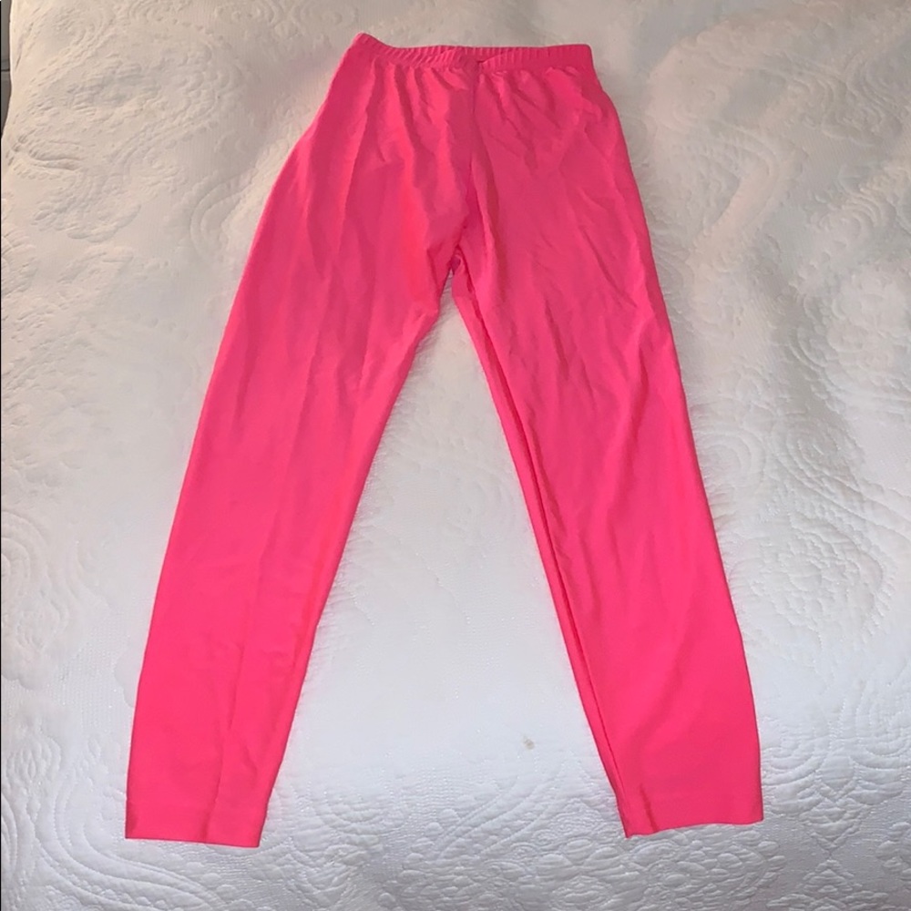 American Apparel Neon pink leggings